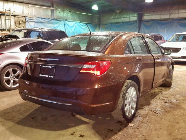 1C3CCBBBXCN298843 - 2012 CHRYSLER 200 TOURIN BROWN photo 4