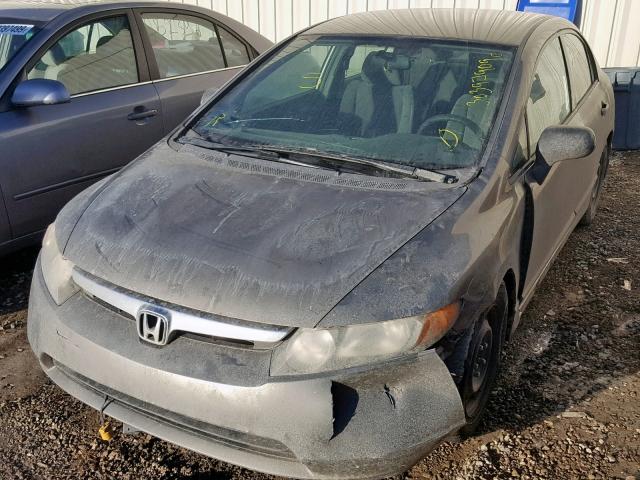 2HGFA16248H107728 - 2008 HONDA CIVIC DX GRAY photo 2