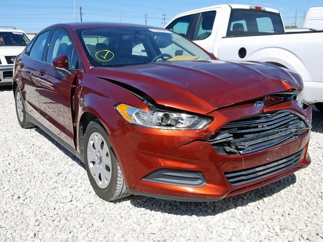 3FA6P0G77ER135837 - 2014 FORD FUSION S MAROON photo 1