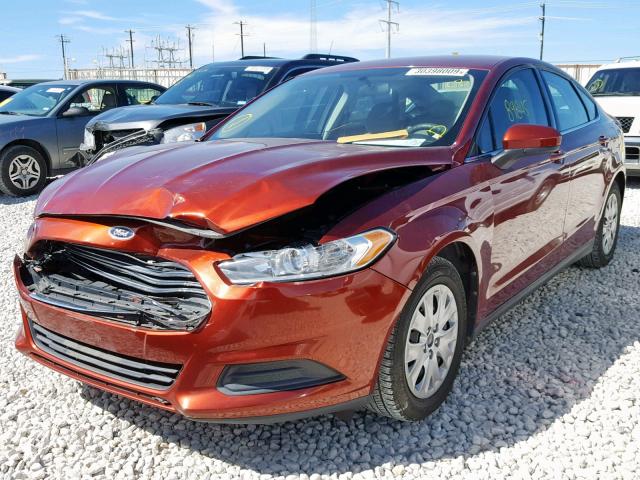 3FA6P0G77ER135837 - 2014 FORD FUSION S MAROON photo 2