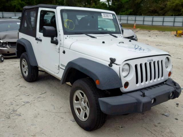 1C4AJWAG3CL212393 - 2012 JEEP WRANGLER S WHITE photo 1