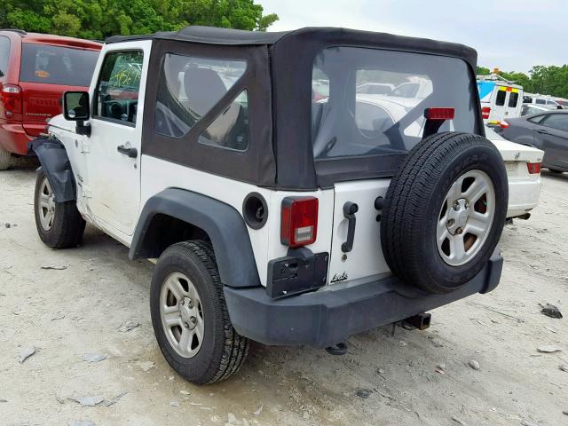 1C4AJWAG3CL212393 - 2012 JEEP WRANGLER S WHITE photo 3