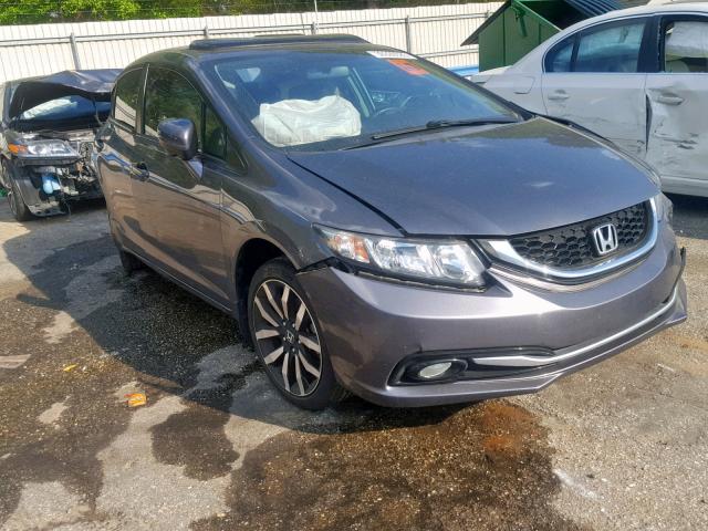 19XFB2F95FE004390 - 2015 HONDA CIVIC EXL GRAY photo 1