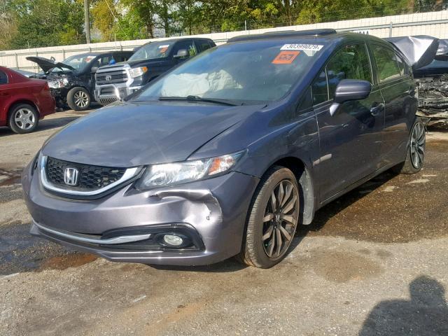 19XFB2F95FE004390 - 2015 HONDA CIVIC EXL GRAY photo 2