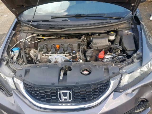 19XFB2F95FE004390 - 2015 HONDA CIVIC EXL GRAY photo 7