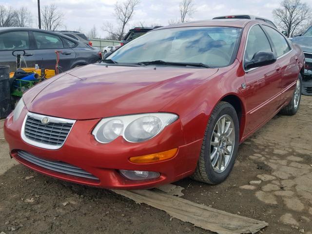 2C3HE66G52H159238 - 2002 CHRYSLER 300M RED photo 2