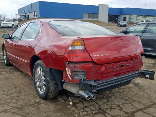 2C3HE66G52H159238 - 2002 CHRYSLER 300M RED photo 3