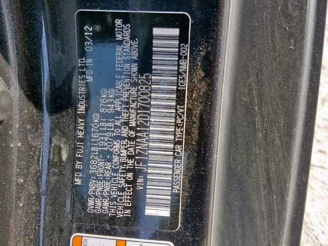 JF1ZNAA12D1700825 - 2013 TOYOTA SCION FR-S GRAY photo 10