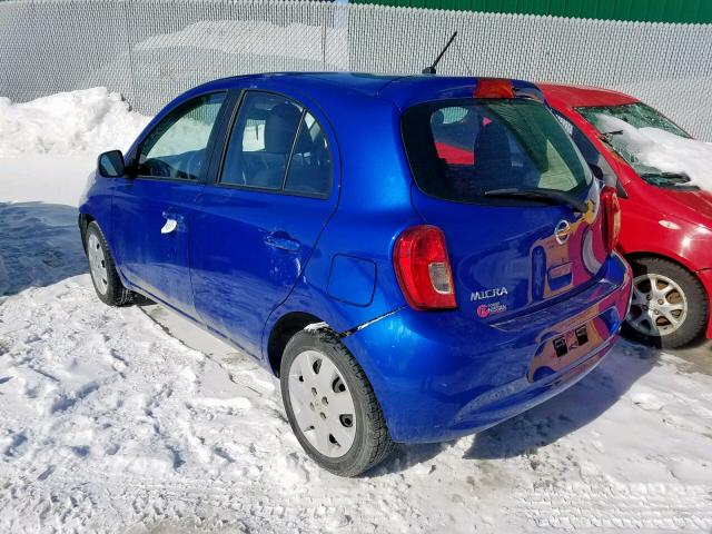 3N1CK3CP0HL253158 - 2017 NISSAN MICRA BLUE photo 3