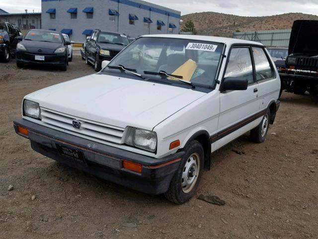 JF1KA73A3HB704749 - 1987 SUBARU JUSTY GL WHITE photo 2