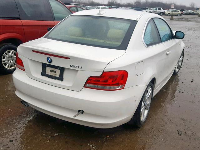 WBAUP7C50CVP23655 - 2012 BMW 128 I WHITE photo 4