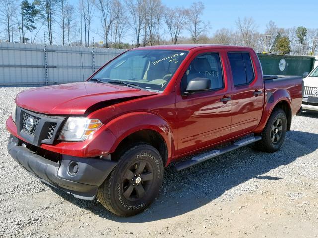 1N6AD0ER2AC432523 - 2010 NISSAN FRONTIER C RED photo 2