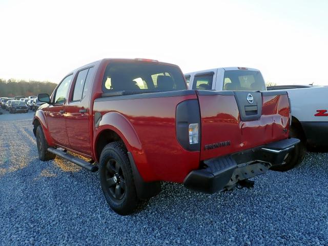 1N6AD0ER2AC432523 - 2010 NISSAN FRONTIER C RED photo 3