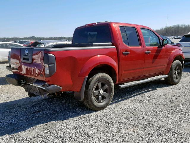 1N6AD0ER2AC432523 - 2010 NISSAN FRONTIER C RED photo 4