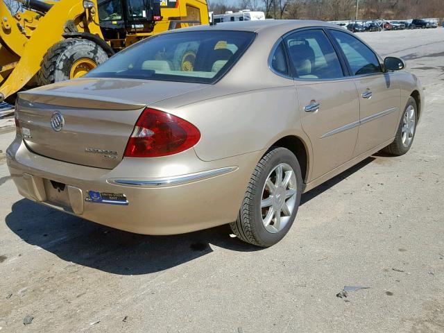 2G4WE537151254101 - 2005 BUICK LACROSSE C TAN photo 4