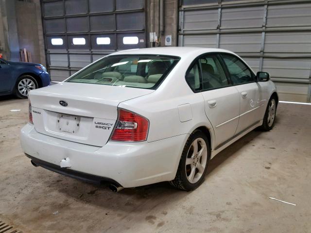 4S3BL676764203191 - 2006 SUBARU LEGACY GT WHITE photo 4