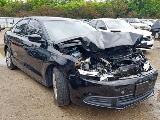 3VW2K7AJ8EM352540 - 2014 VOLKSWAGEN JETTA BASE BLACK photo 1