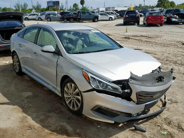 5NPE34AF9FH065013 - 2015 HYUNDAI SONATA SPO SILVER photo 1