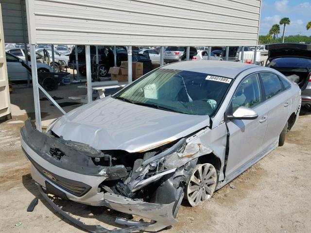 5NPE34AF9FH065013 - 2015 HYUNDAI SONATA SPO SILVER photo 2