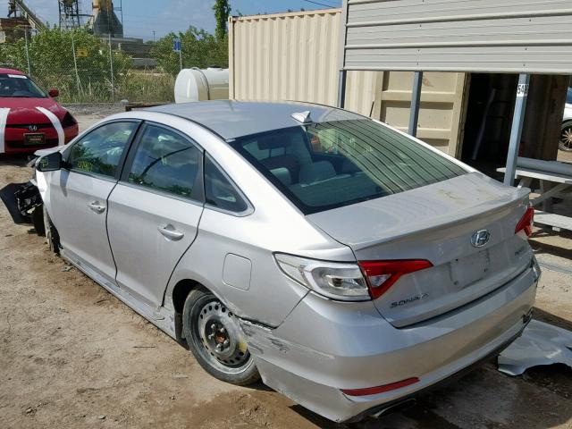 5NPE34AF9FH065013 - 2015 HYUNDAI SONATA SPO SILVER photo 3