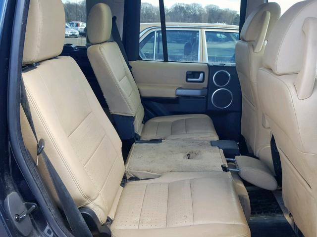 SALAE25458A444583 - 2008 LAND ROVER LR3 SE BLACK photo 6