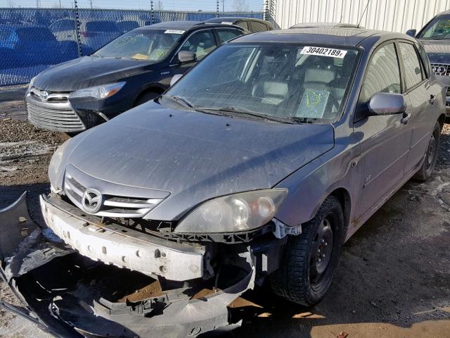 JM1BK143541208274 - 2004 MAZDA 3 HATCHBAC GRAY photo 2