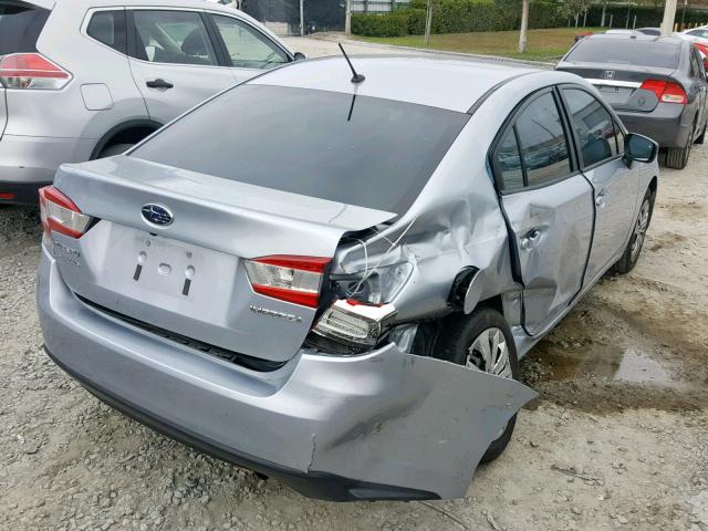 4S3GKAA67J1604187 - 2018 SUBARU IMPREZA SILVER photo 4