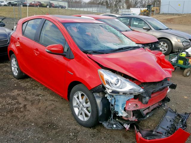 JTDKDTB35G1136036 - 2016 TOYOTA PRIUS C RED photo 1