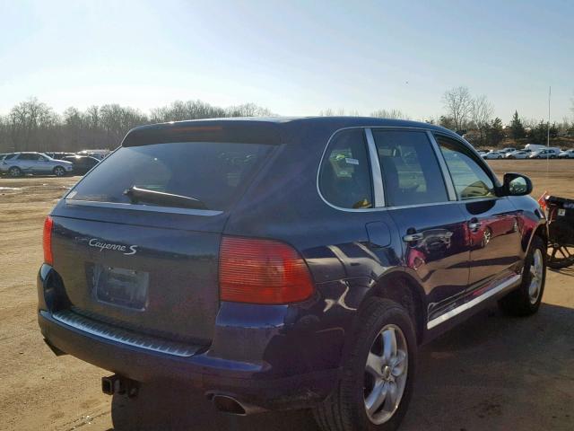 WP1AB29P84LA72402 - 2004 PORSCHE CAYENNE S BLUE photo 4