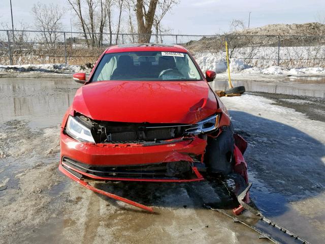 3VW2K7AJ8FM420580 - 2015 VOLKSWAGEN JETTA BASE RED photo 9