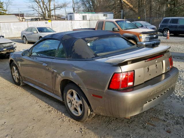 1FAFP44432F135277 - 2002 FORD MUSTANG GRAY photo 3