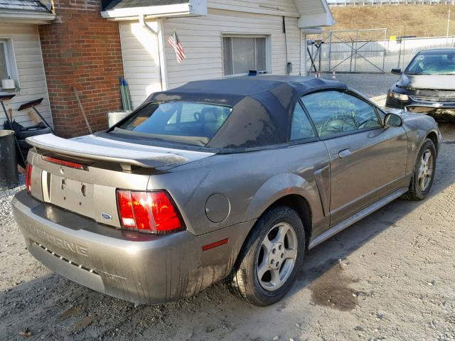 1FAFP44432F135277 - 2002 FORD MUSTANG GRAY photo 4