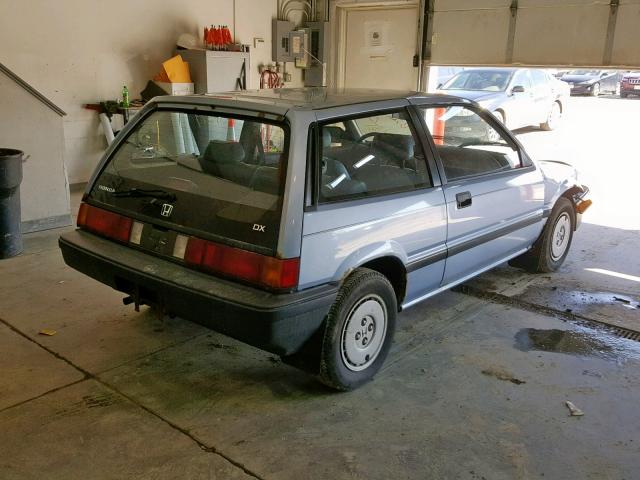 JHMAH7321GS038921 - 1986 HONDA CIVIC 1500 BLUE photo 4