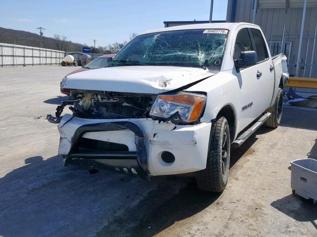 1N6AA0EJ0EN507751 - 2014 NISSAN TITAN S WHITE photo 2