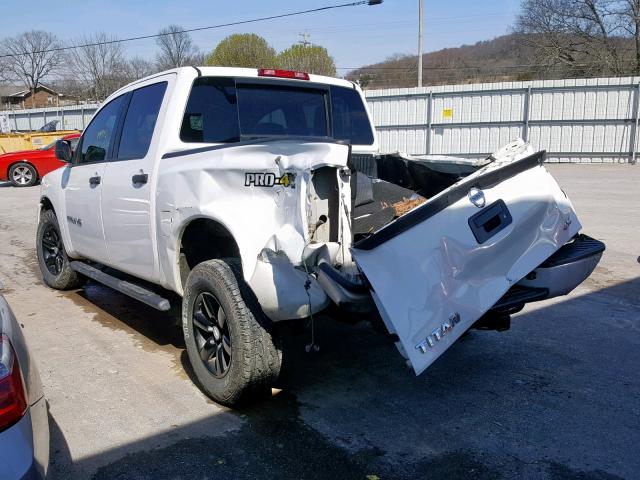 1N6AA0EJ0EN507751 - 2014 NISSAN TITAN S WHITE photo 3