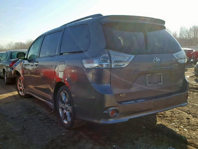 5TDXK3DC7ES491198 - 2014 TOYOTA SIENNA SPO GRAY photo 3