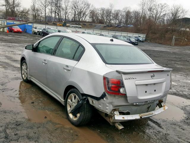 3N1AB6AP0AL700430 - 2010 NISSAN SENTRA 2.0 SILVER photo 3