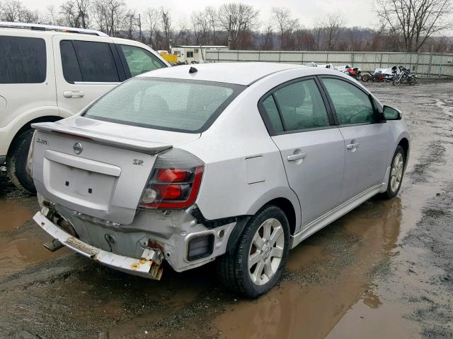 3N1AB6AP0AL700430 - 2010 NISSAN SENTRA 2.0 SILVER photo 4