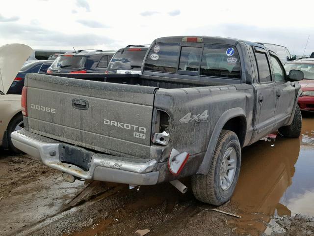 1D7HG48N73S195339 - 2003 DODGE DAKOTA QUA CHARCOAL photo 4