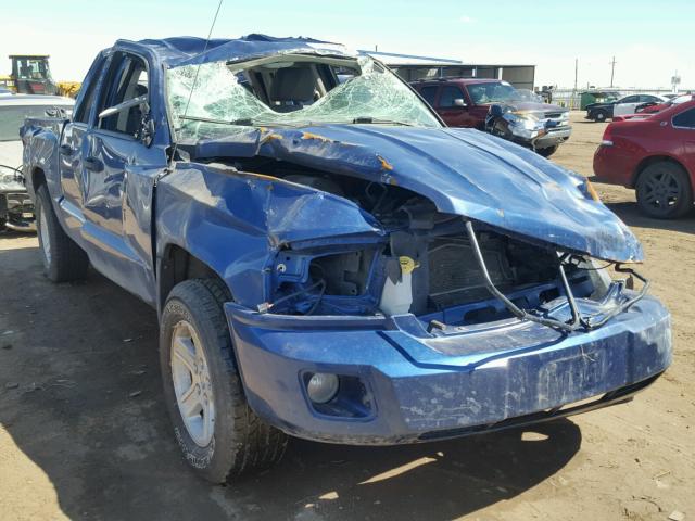 1D7HE38K89S729267 - 2009 DODGE DAKOTA SXT BLUE photo 1