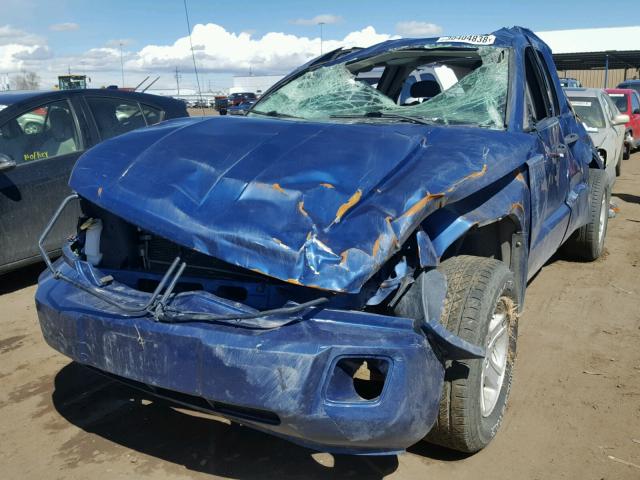 1D7HE38K89S729267 - 2009 DODGE DAKOTA SXT BLUE photo 2