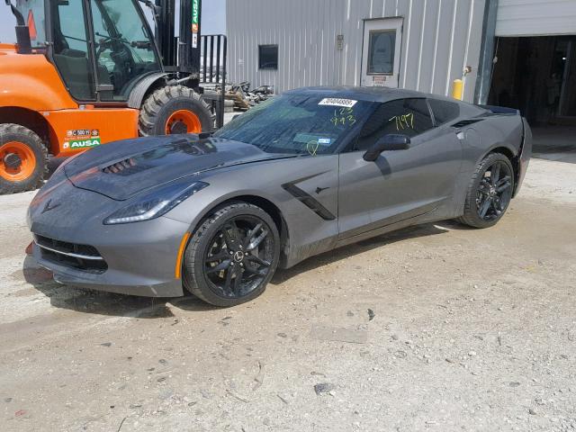 1G1YB2D77F5123993 - 2015 CHEVROLET CORVETTE S GRAY photo 2