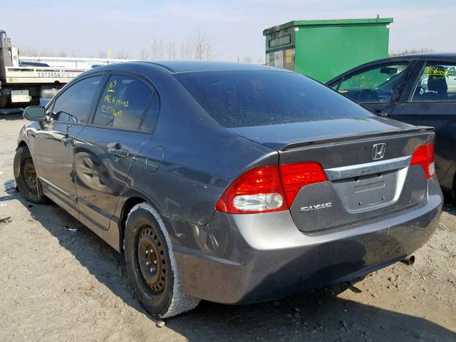 2HGFA16089H005610 - 2009 HONDA CIVIC EXL GRAY photo 3