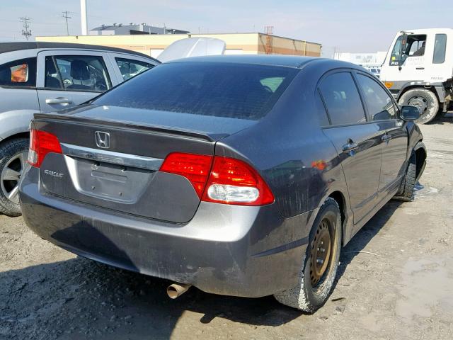 2HGFA16089H005610 - 2009 HONDA CIVIC EXL GRAY photo 4