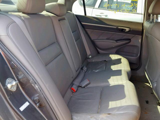 2HGFA16089H005610 - 2009 HONDA CIVIC EXL GRAY photo 6