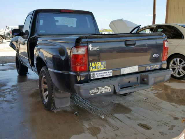 1FTYR10D64PA80452 - 2004 FORD RANGER BLACK photo 3