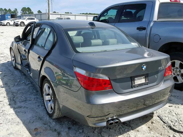 WBANE53517CY07208 - 2007 BMW 525 I GRAY photo 3