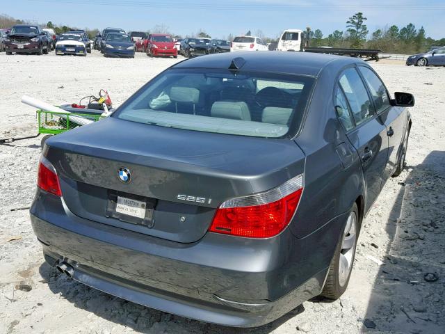 WBANE53517CY07208 - 2007 BMW 525 I GRAY photo 4