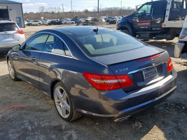 WDDKJ7CB8BF099877 - 2011 MERCEDES-BENZ E 550 BLUE photo 3