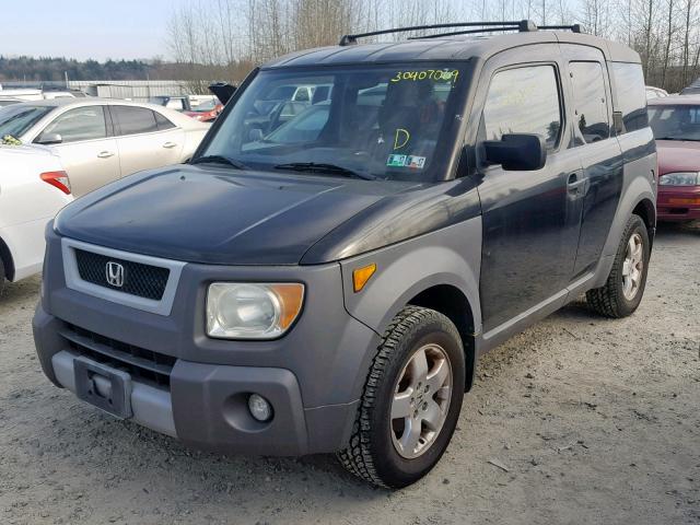 5J6YH28553L014125 - 2003 HONDA ELEMENT EX BLACK photo 2